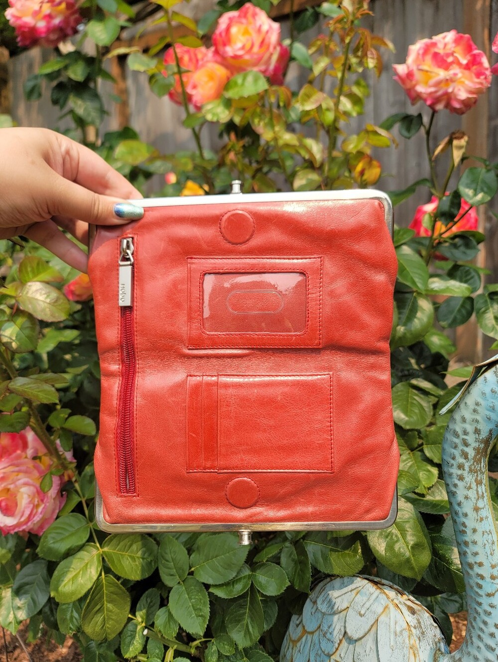 Hobo Lauren Double Frame Leather Clutch - Picture 2 of 14